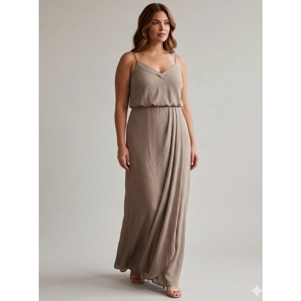 AZAZIE Taupe Maxi Dress Size 10